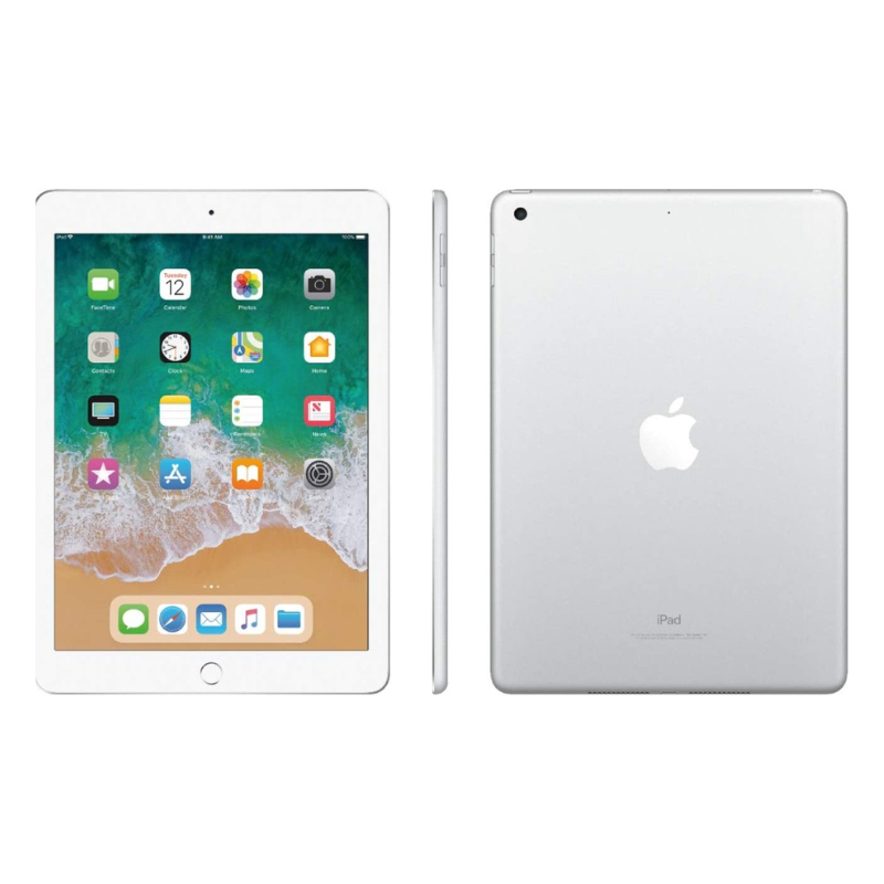 Refurbished APPLE iPad 5th generation 9.7" Wi-Fi only | Silver | 128GB - 90 Days Free Warranty